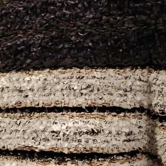 Balmain Side to Side Striped Metallic Tweed Jacket